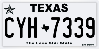TX license plate CYH7339