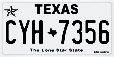 TX license plate CYH7356