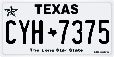 TX license plate CYH7375