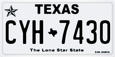 TX license plate CYH7430