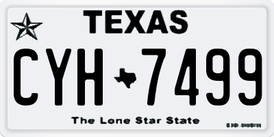 TX license plate CYH7499