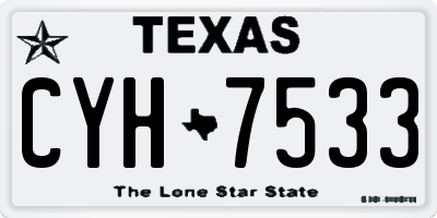 TX license plate CYH7533
