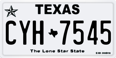 TX license plate CYH7545