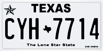 TX license plate CYH7714
