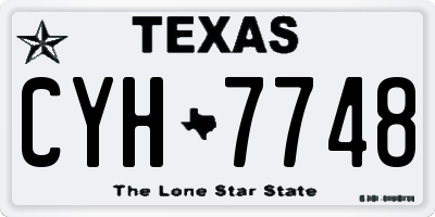 TX license plate CYH7748