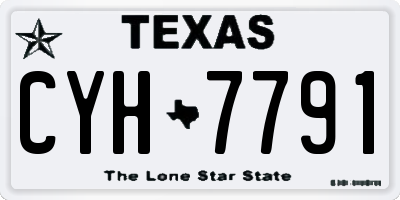 TX license plate CYH7791