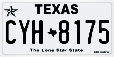TX license plate CYH8175