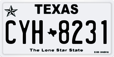 TX license plate CYH8231