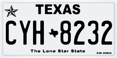TX license plate CYH8232
