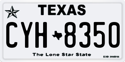 TX license plate CYH8350