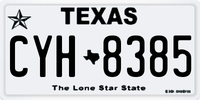 TX license plate CYH8385
