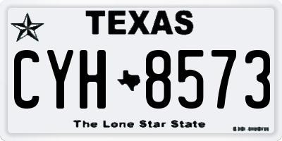 TX license plate CYH8573