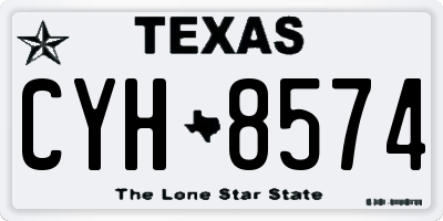 TX license plate CYH8574