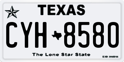 TX license plate CYH8580