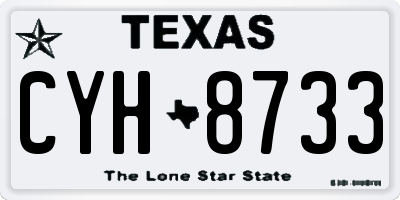 TX license plate CYH8733