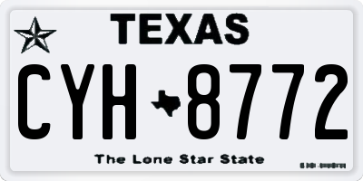 TX license plate CYH8772