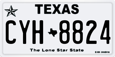 TX license plate CYH8824