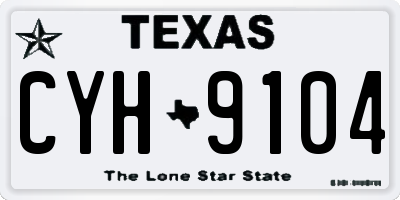TX license plate CYH9104