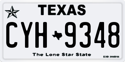 TX license plate CYH9348