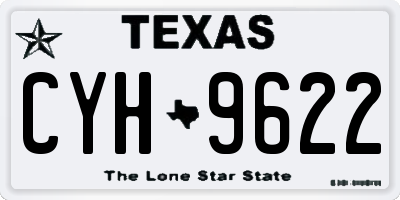 TX license plate CYH9622