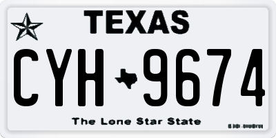 TX license plate CYH9674