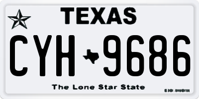 TX license plate CYH9686