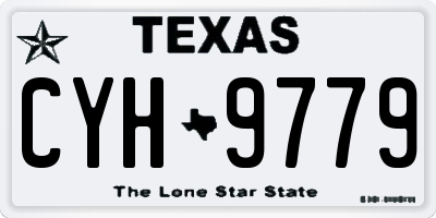 TX license plate CYH9779