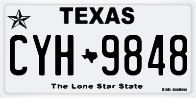 TX license plate CYH9848
