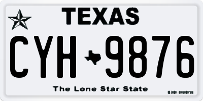 TX license plate CYH9876