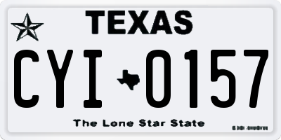 TX license plate CYI0157