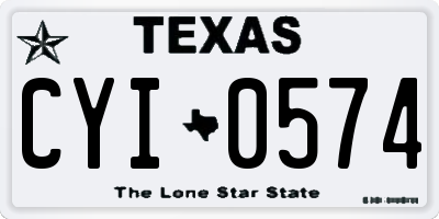 TX license plate CYI0574
