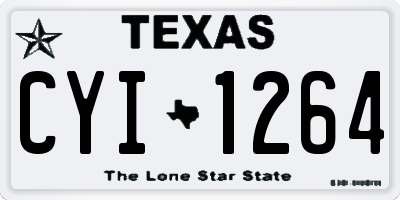 TX license plate CYI1264
