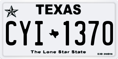 TX license plate CYI1370