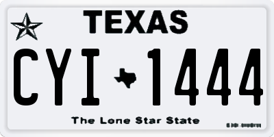 TX license plate CYI1444