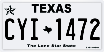 TX license plate CYI1472