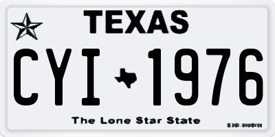 TX license plate CYI1976