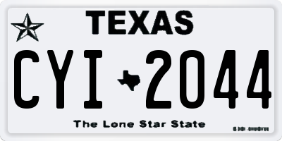 TX license plate CYI2044