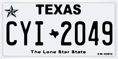 TX license plate CYI2049