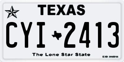 TX license plate CYI2413