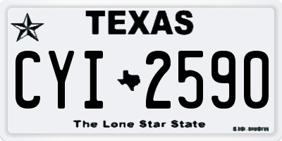 TX license plate CYI2590