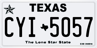 TX license plate CYI5057