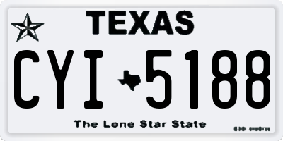 TX license plate CYI5188