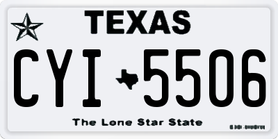 TX license plate CYI5506