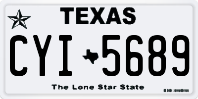 TX license plate CYI5689