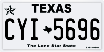 TX license plate CYI5696