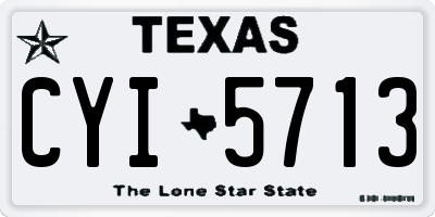 TX license plate CYI5713