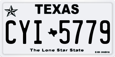 TX license plate CYI5779