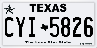 TX license plate CYI5826