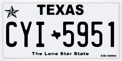 TX license plate CYI5951