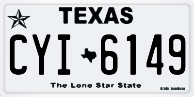 TX license plate CYI6149